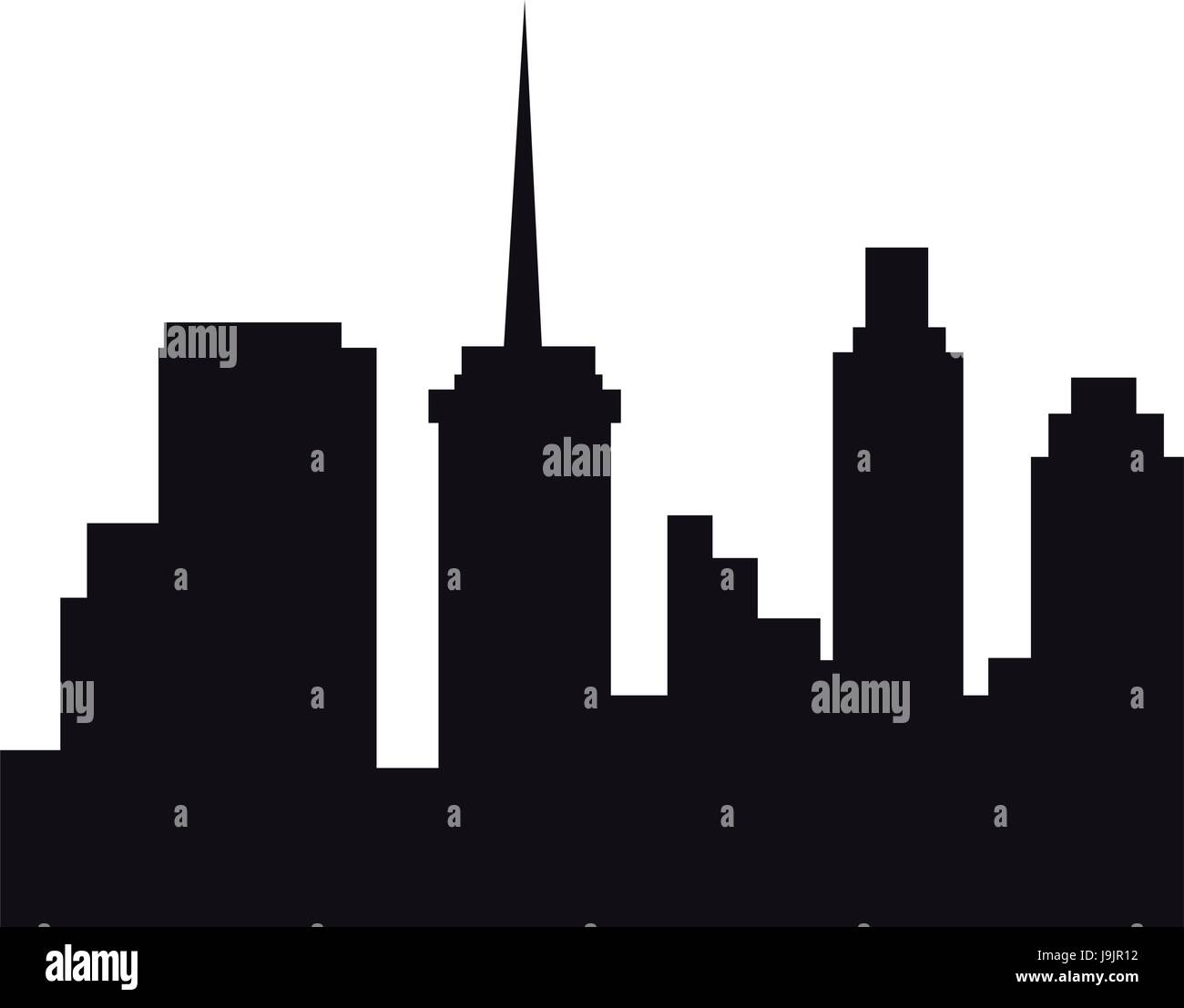 silhouette building city urban skyline image Stock Vector Image & Art ...
