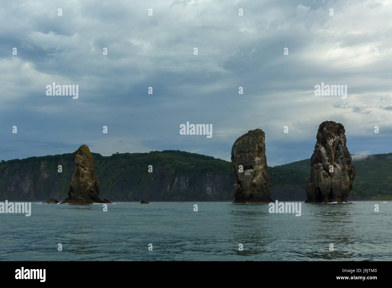 Three Brothers Rocks in the Avacha Bay of Pacific Ocean. Coast of ...