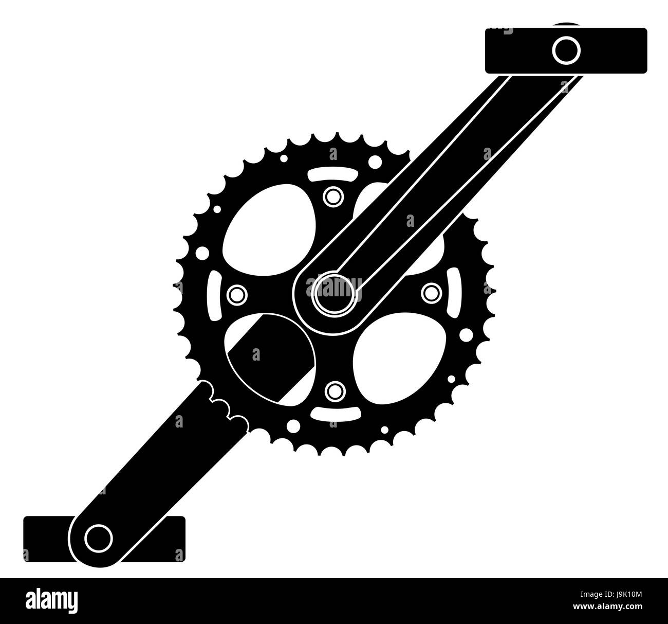 Bicycle gear, metal cogwheel Stock Photo