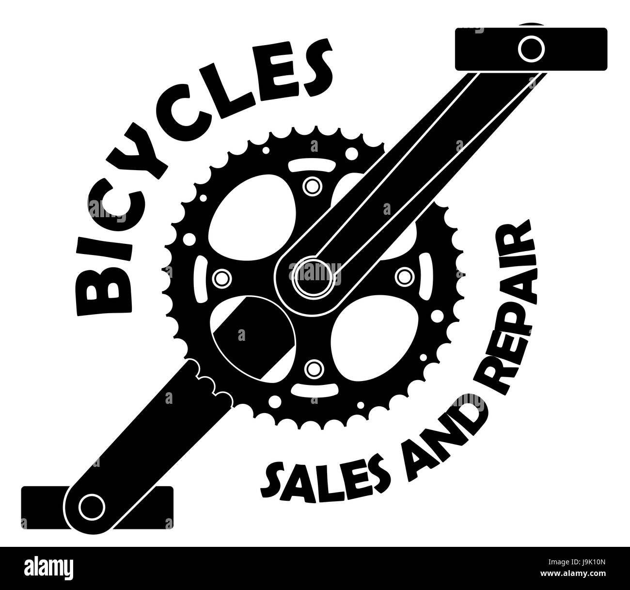 Bicycle gear, metal cogwheel Stock Photo