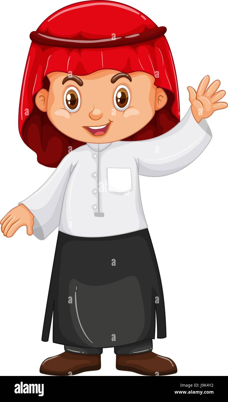 Irag boy waving hand illustration Stock Vector Image & Art - Alamy