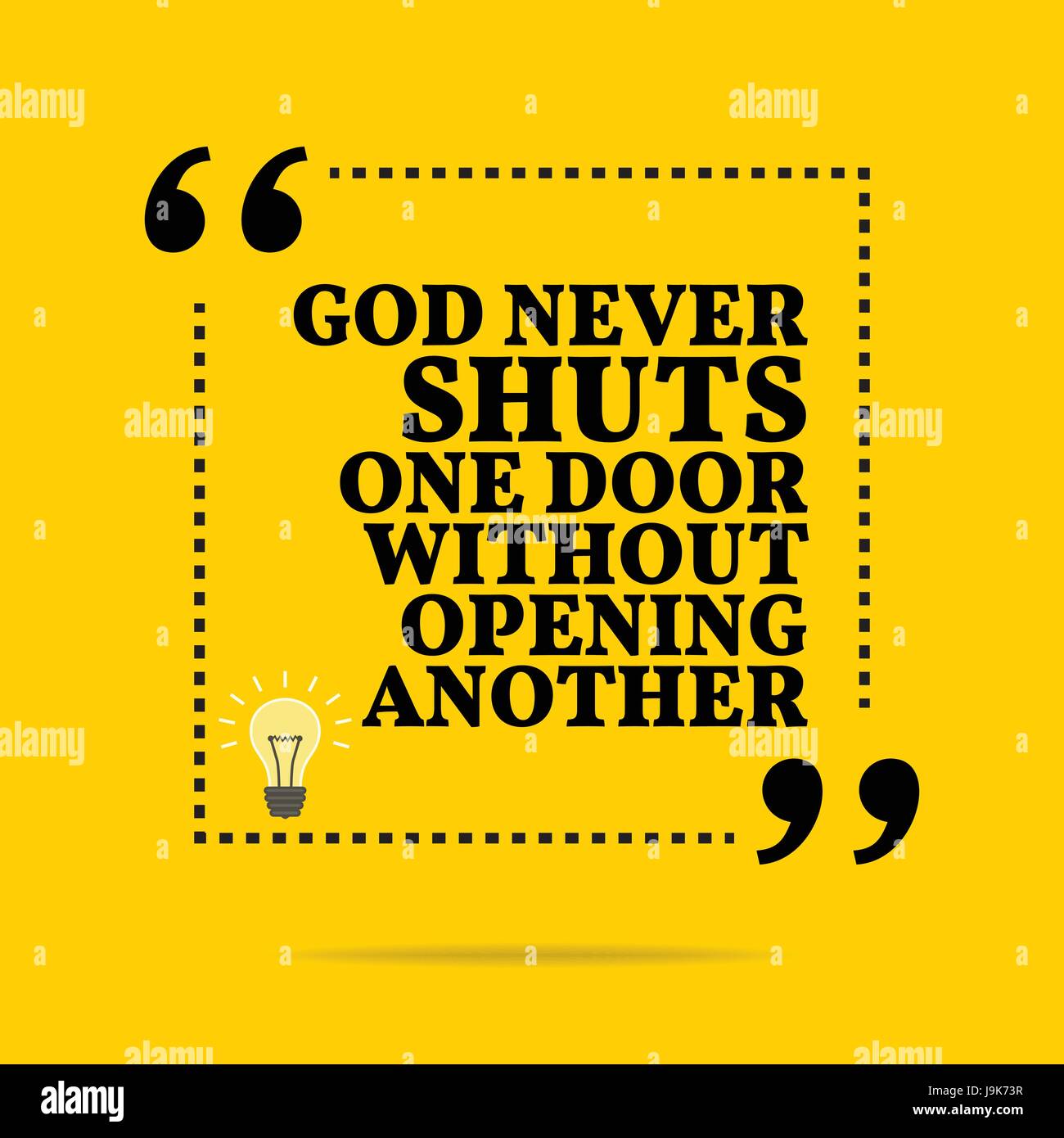 Inspirational Motivational Quote God Never Shuts One Door