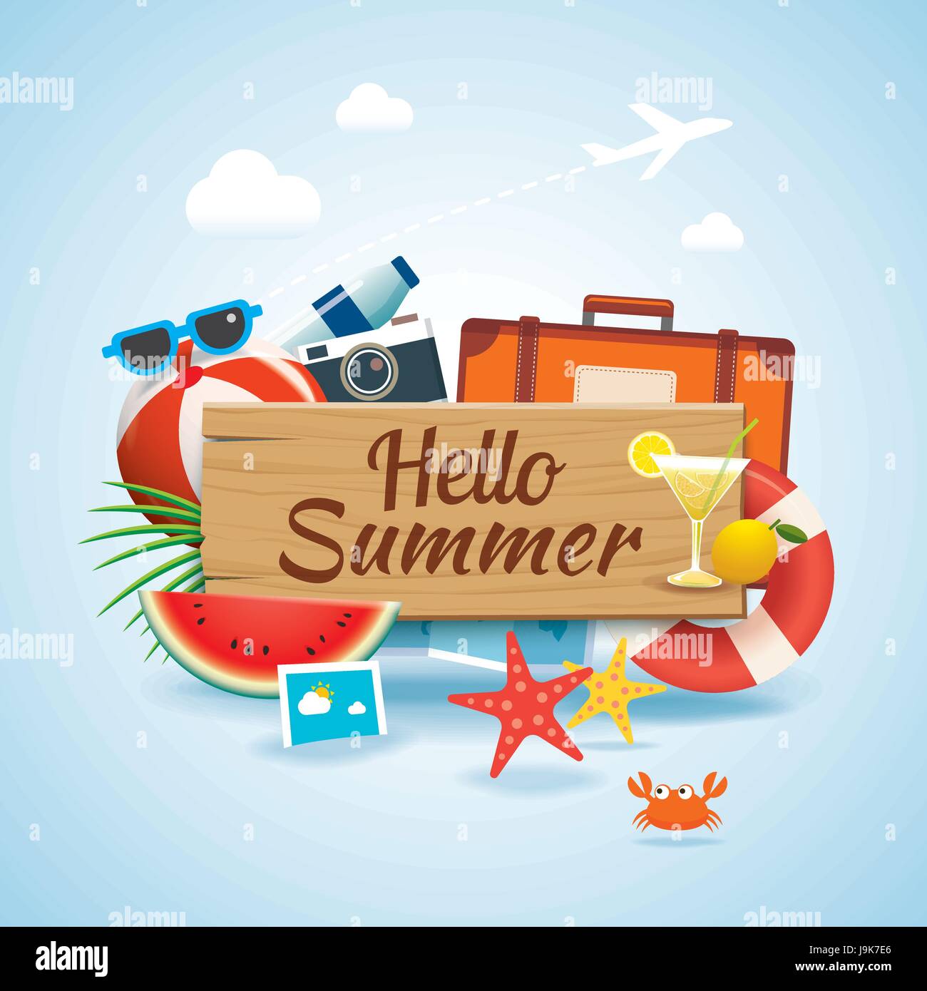 Banner summer time vacation background hi-res stock photography and images  - Alamy