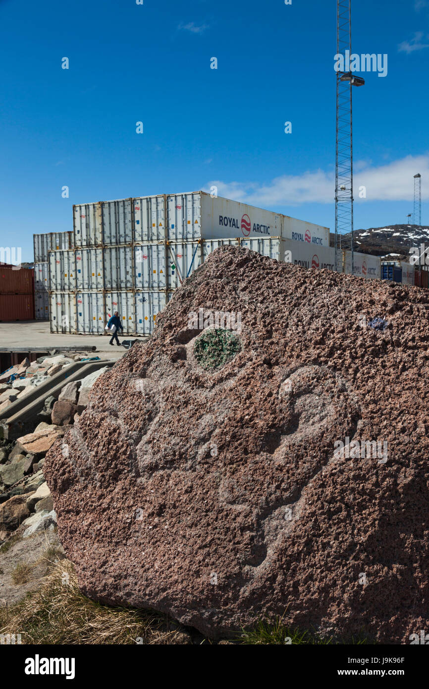 Greenland, Qaqortoq, Stone and Man outdoor sculpture project, Eric the