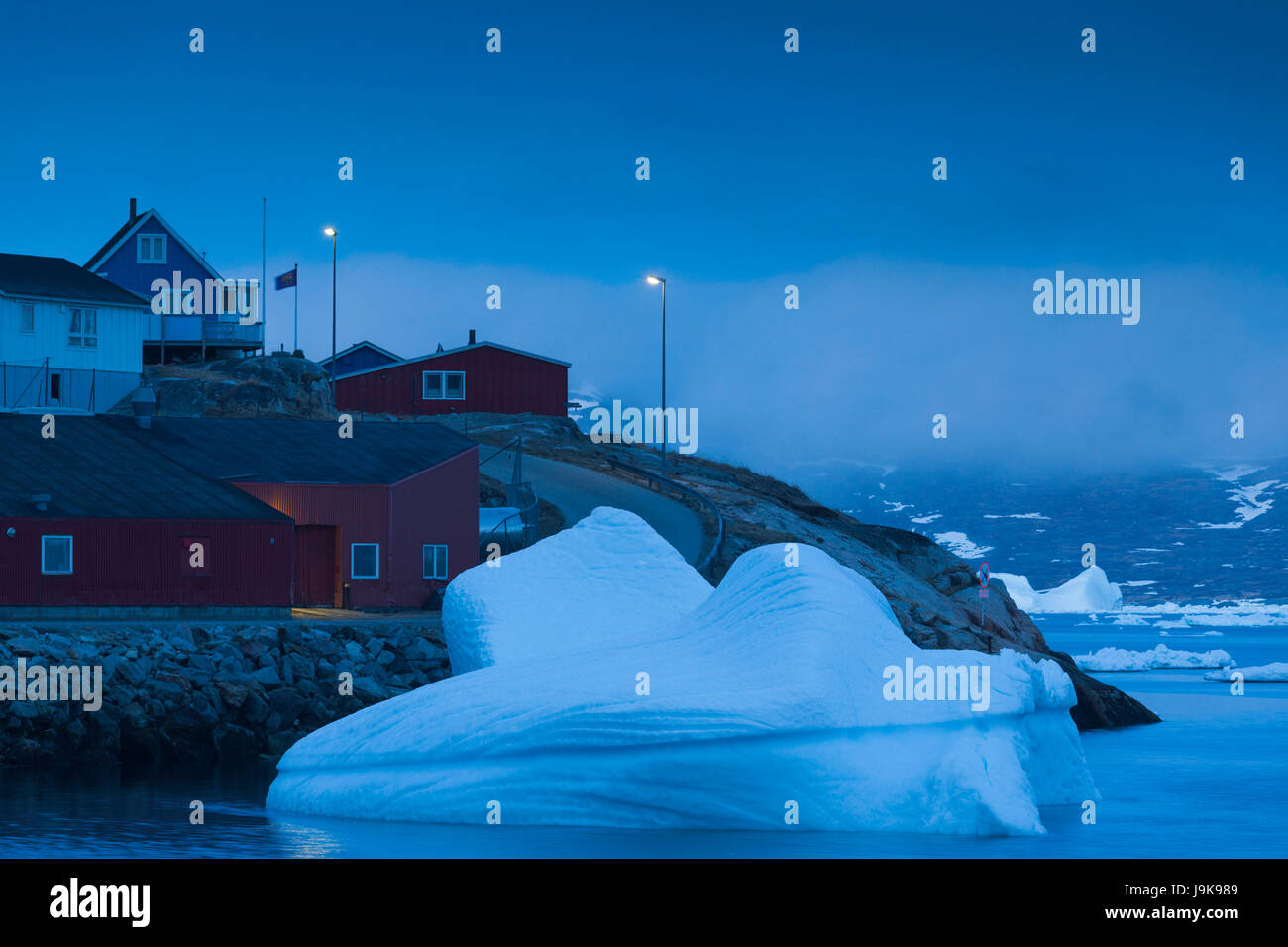 Greenland Qaqortoq Floating Ice Dusk Stock Photo Alamy
