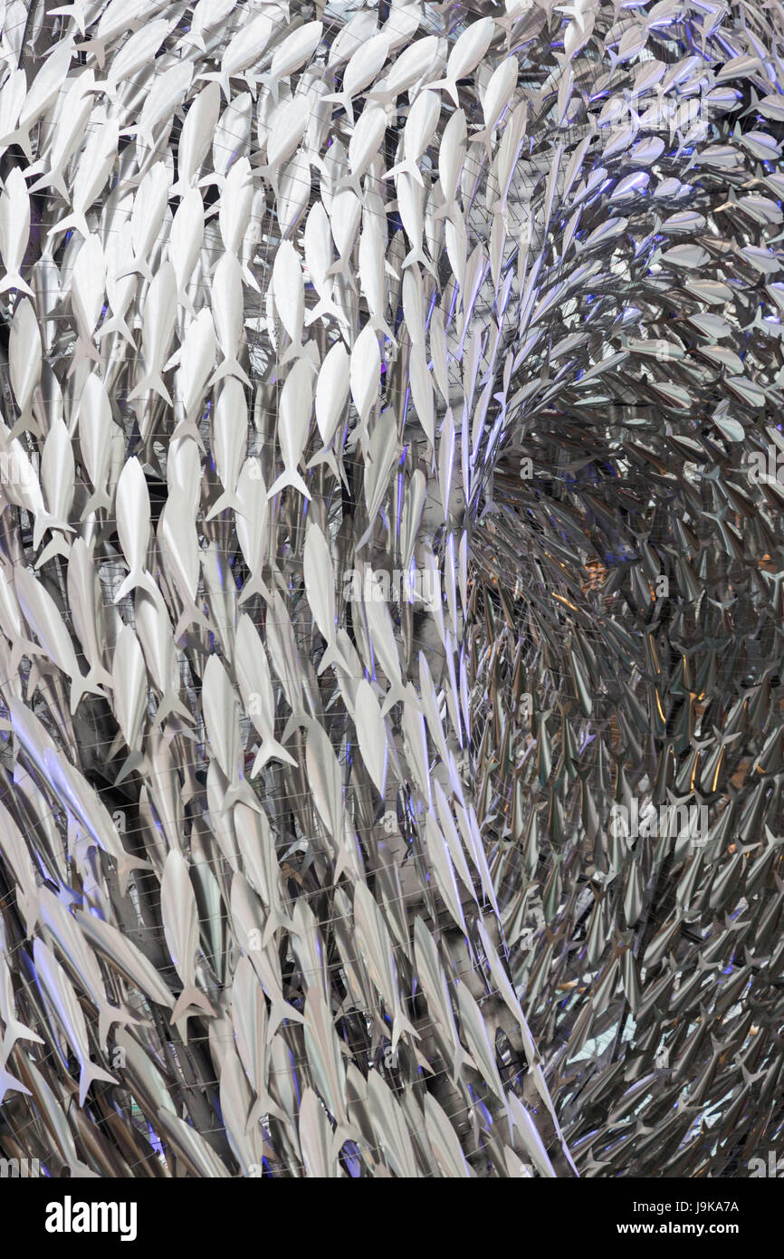 Denmark, Zealand, Copenhagen, Fisketorvet Copenhagen Mall, fish sculpture Stock Photo Alamy