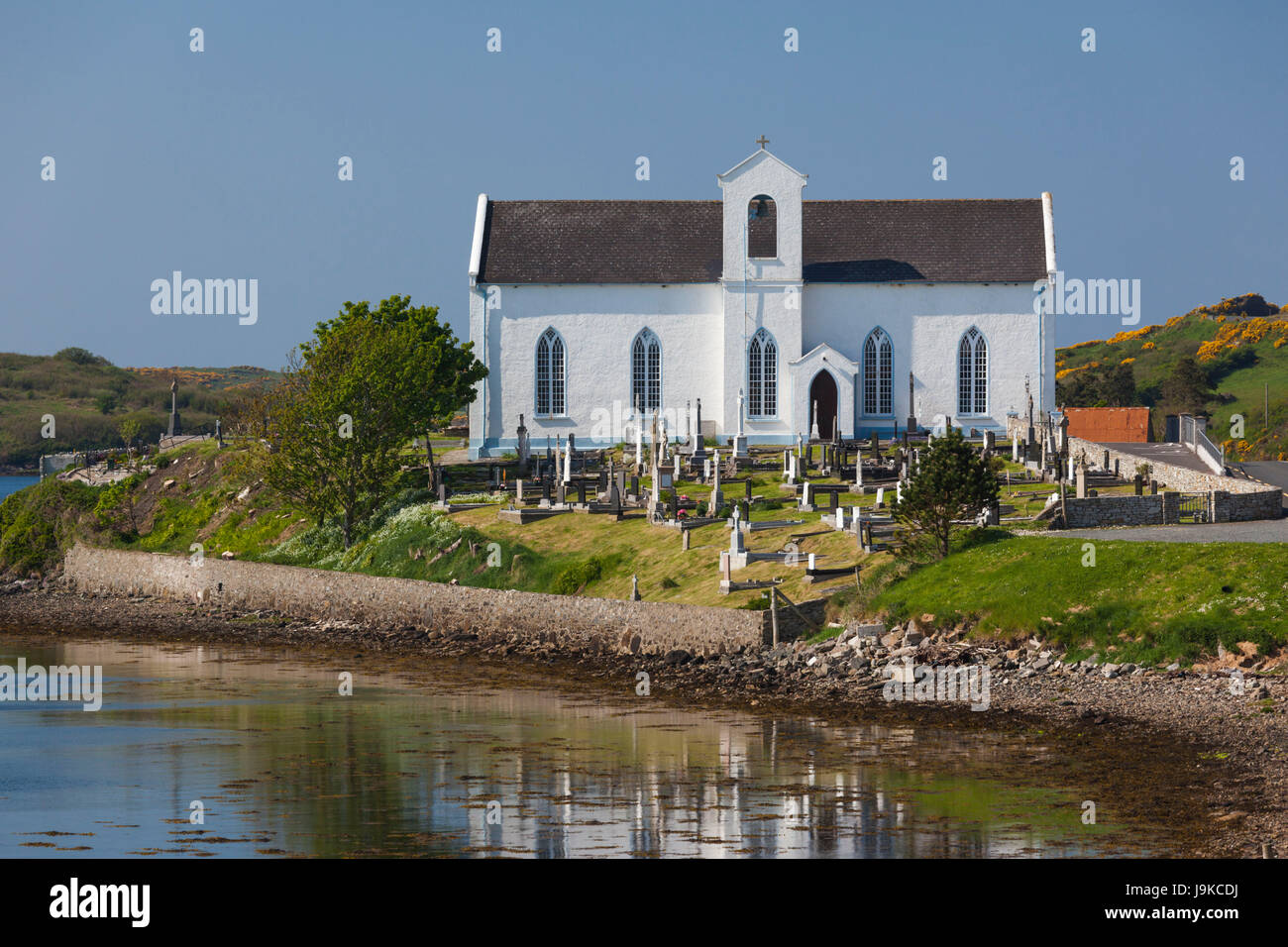 Ireland, County Donegal, Fanad Peninsula, Rosnakill, village church