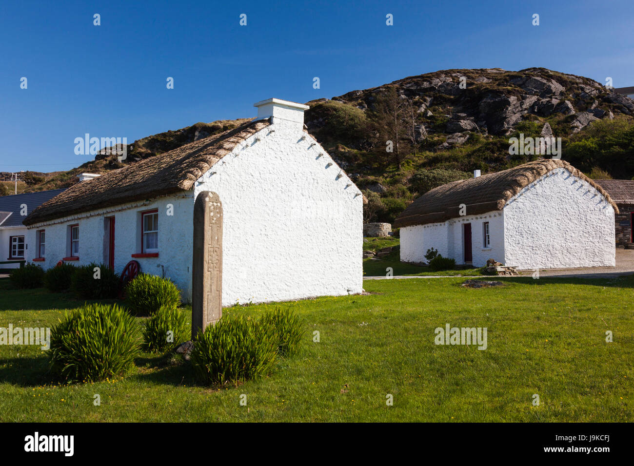Ireland, County Donegal, Glencolumbkille, traditional houses Stock Photo