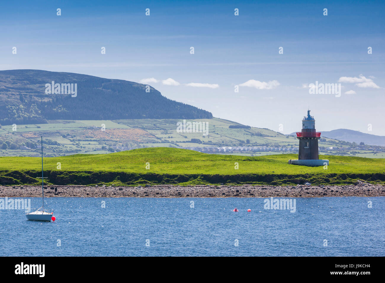 Ireland, County Sligo, Sligo, Rosses Point, Coney Island lighthouse ...