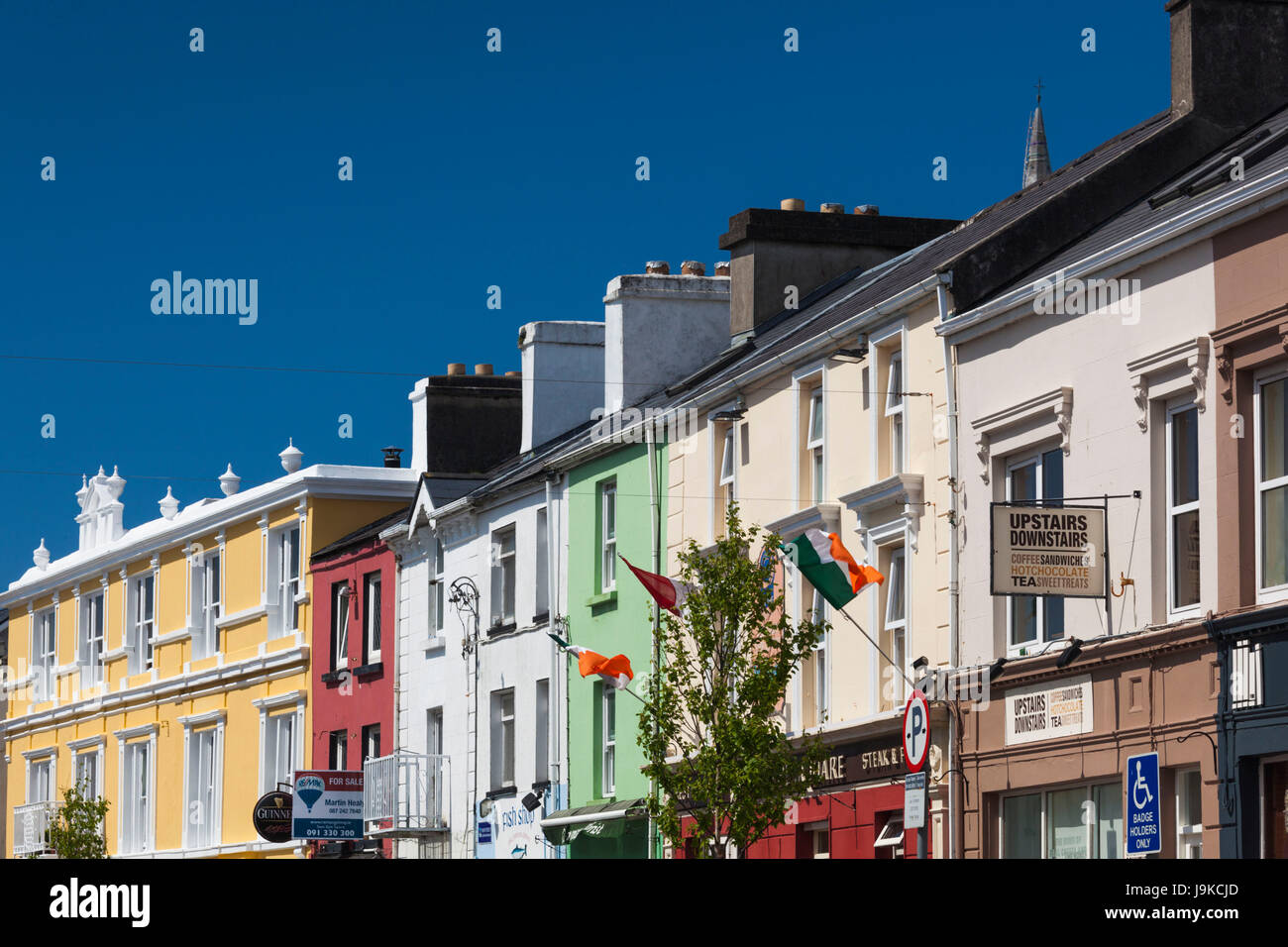 Ireland, County Galway, Clifden, town buildings Stock Photo