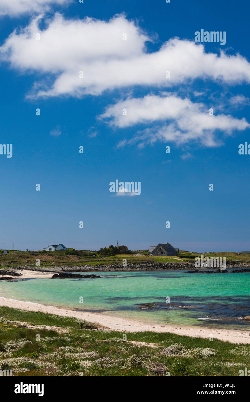 Ireland, County Galway, Ballinaboy, beach view Stock Photo