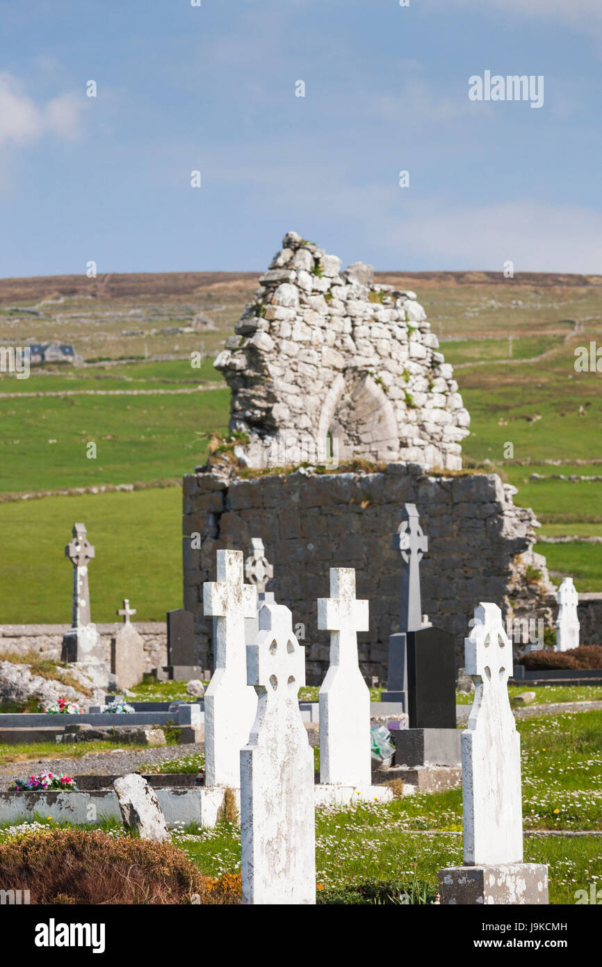 Ireland, County Clare, The Burren, Fanore, church ruins Stock Photo Alamy