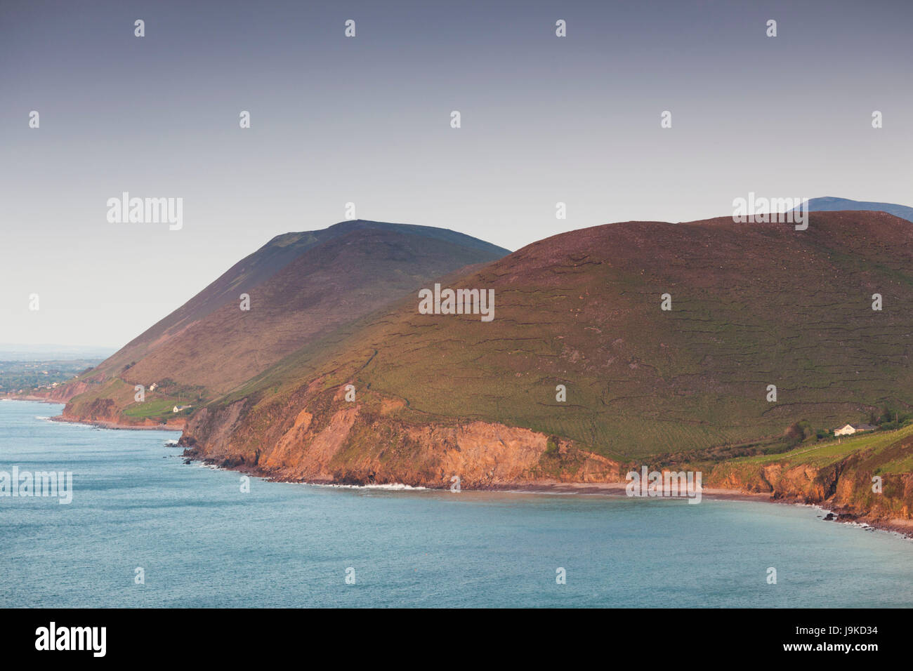 Ireland, County Kerry, Ring of Kerry, Glenbeigh, coastal sunset by