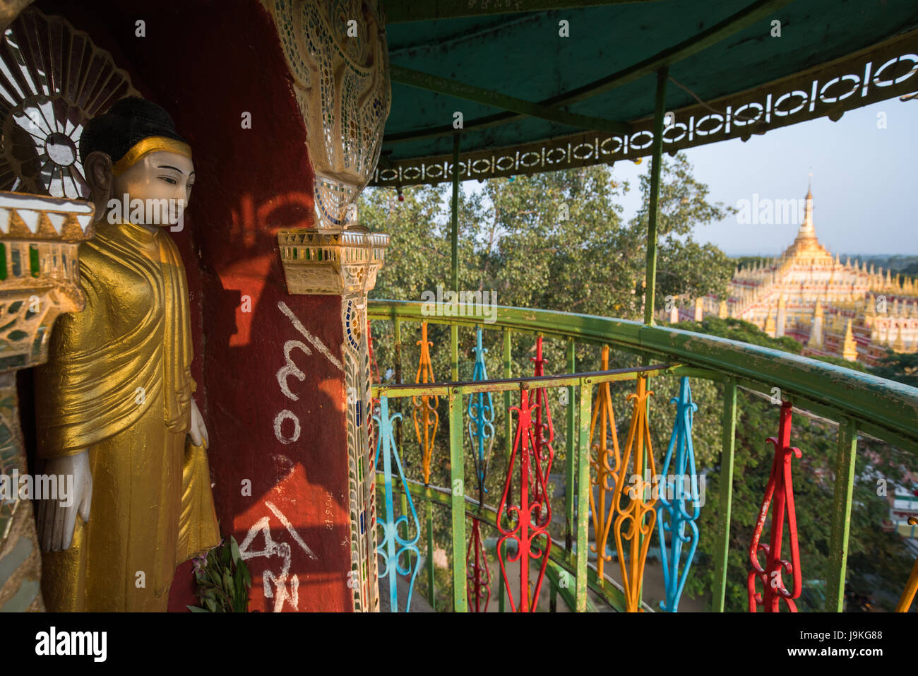 Beautiful Buddhist place, Thanboddhay Phaya in Monywa, Myanmar, Southeast Asia Stock Photo