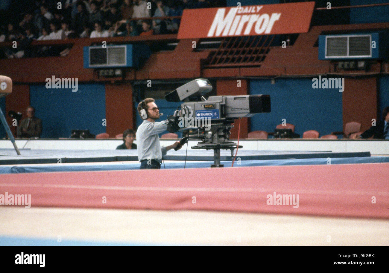 Daily Mirror Gymnastics Wembley Arena 1984 Thames Television Cameraman Name Thames Television 