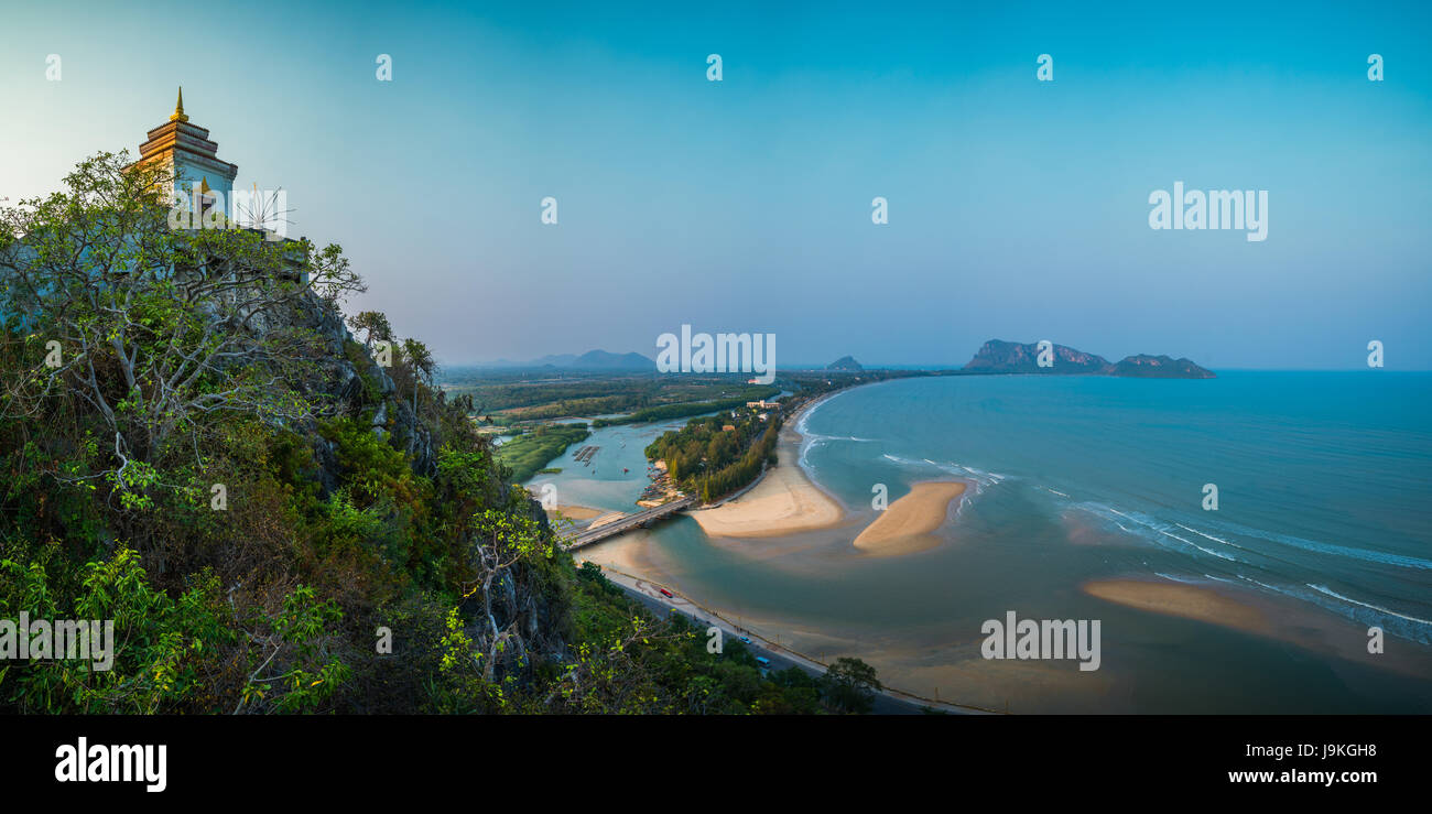 Beautiful scenery of the bay of Prachuap Khiri Khan in thailand Stock Photo