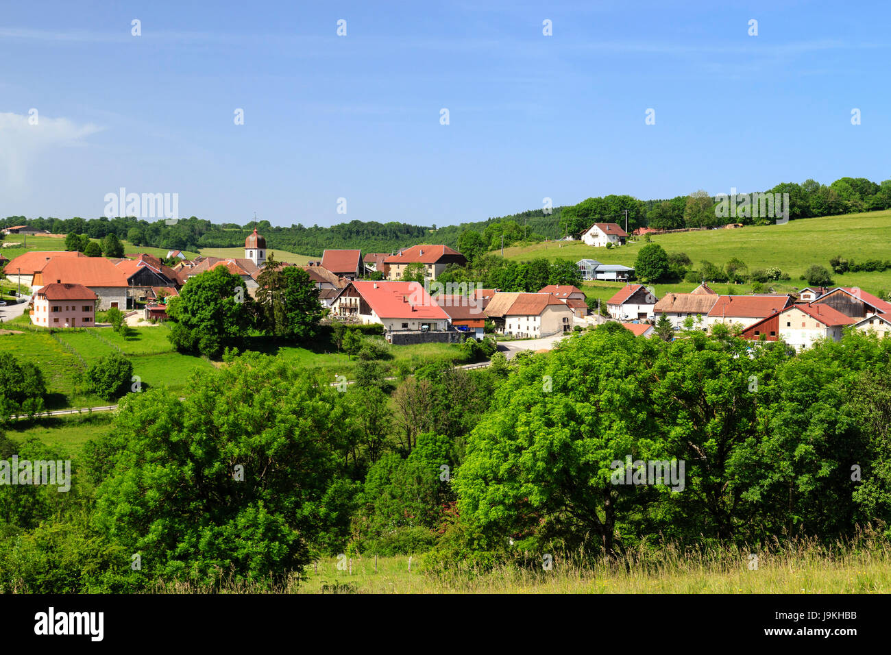 France, Doubs, Ouhans, the village Stock Photo
