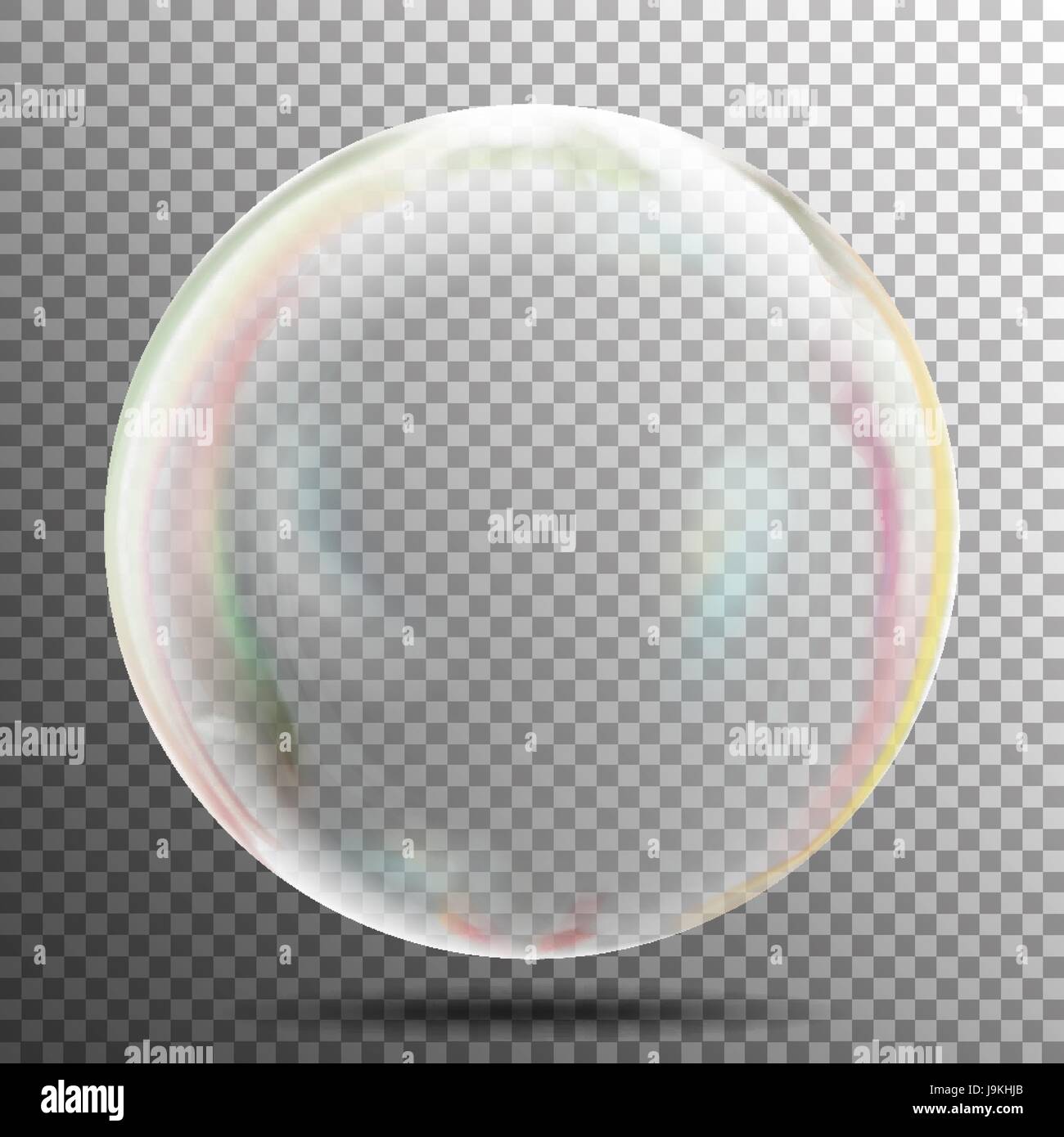 Transparent Soap Bubble. Realistic Vector Illustration. Air Bubble ...