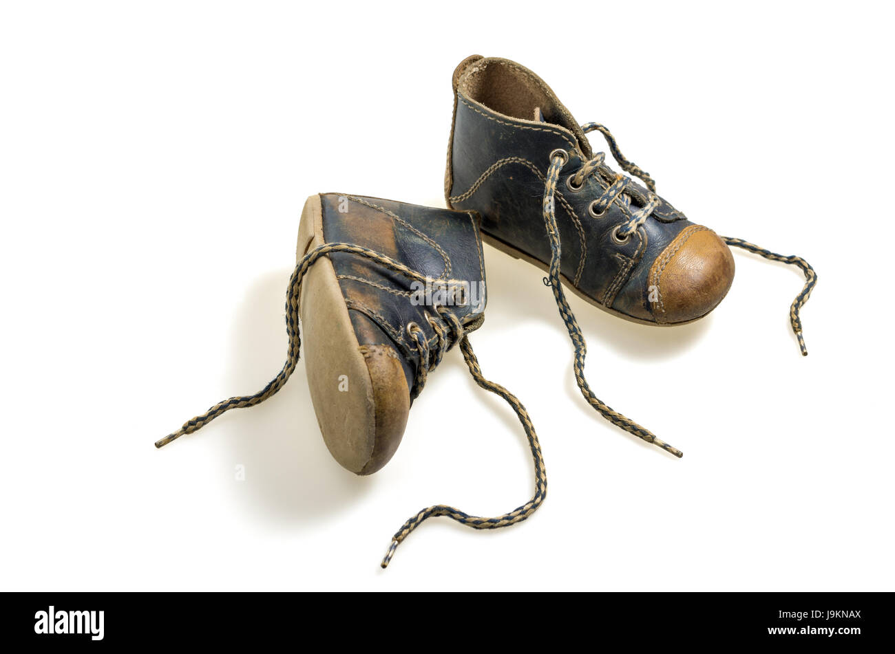 blue baby leather shoes Stock Photo - Alamy