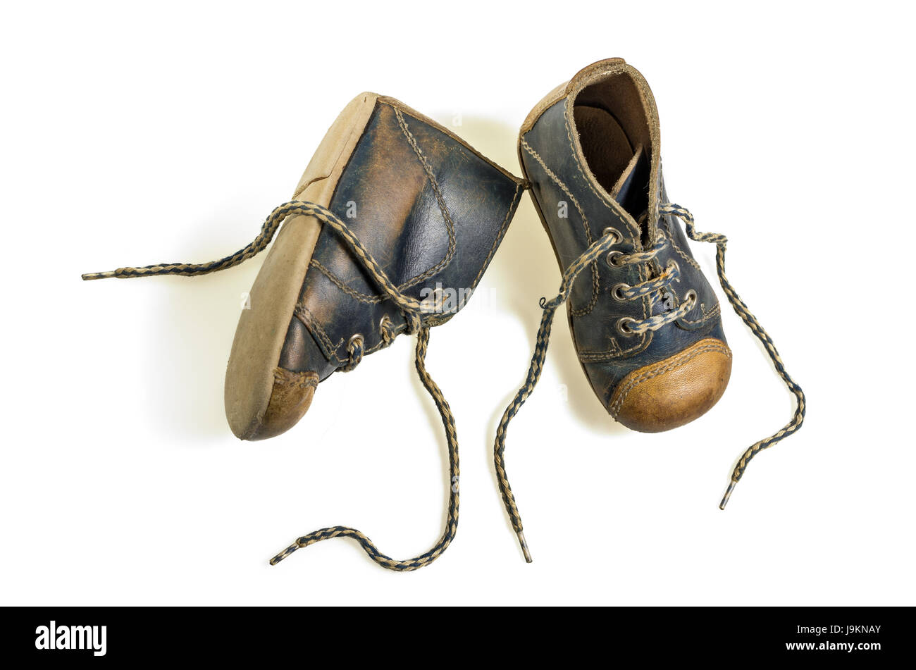 blue baby leather shoes Stock Photo - Alamy