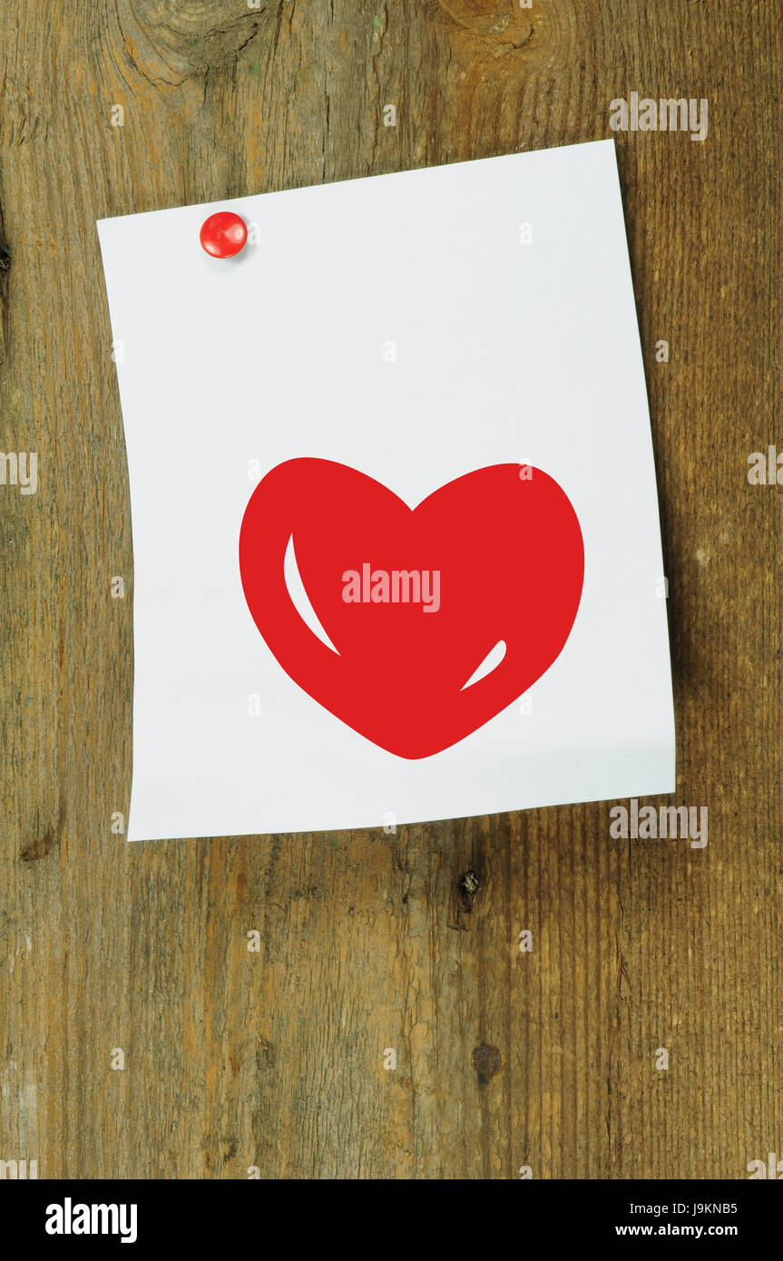 note, memo, become aware of, leaflet, notepads, heart, red, note, memo ...
