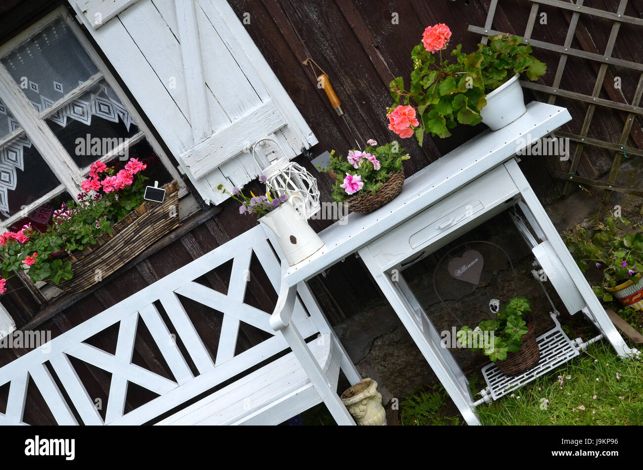 garden, flower, flowers, plant, blank, european, caucasian, gardens, table Stock Photo Alamy