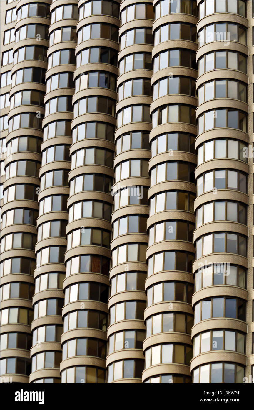 balconies of residential building, manhattan, new york, usa Stock Photo ...