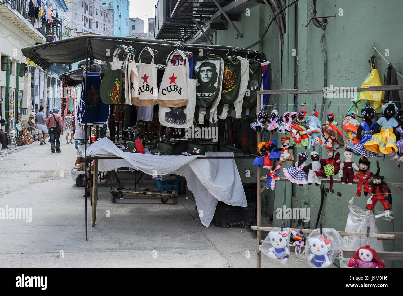 Souvenirs market stand in Havana, Cuba Stock Photo