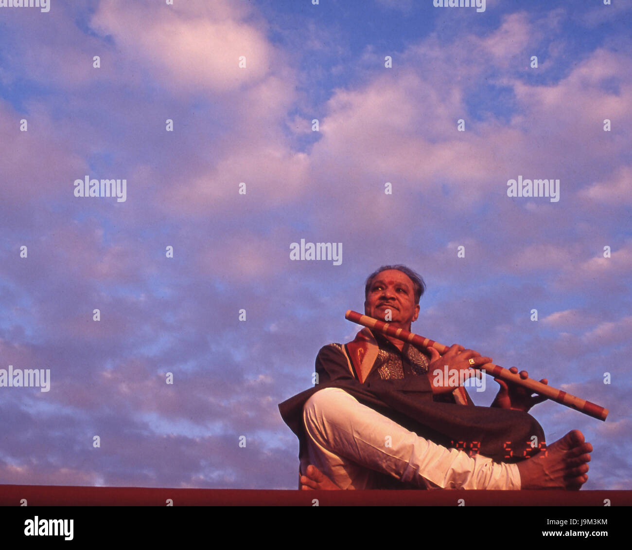 Indian classical flutist, hariprasad chaurasia, India, Asia, NOMR Stock