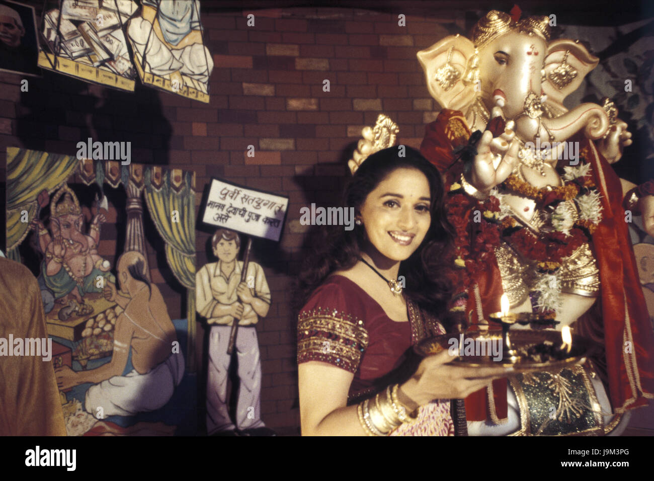 indian hindi film actress, madhuri dixit, India, Asia, NOMR Stock Photo