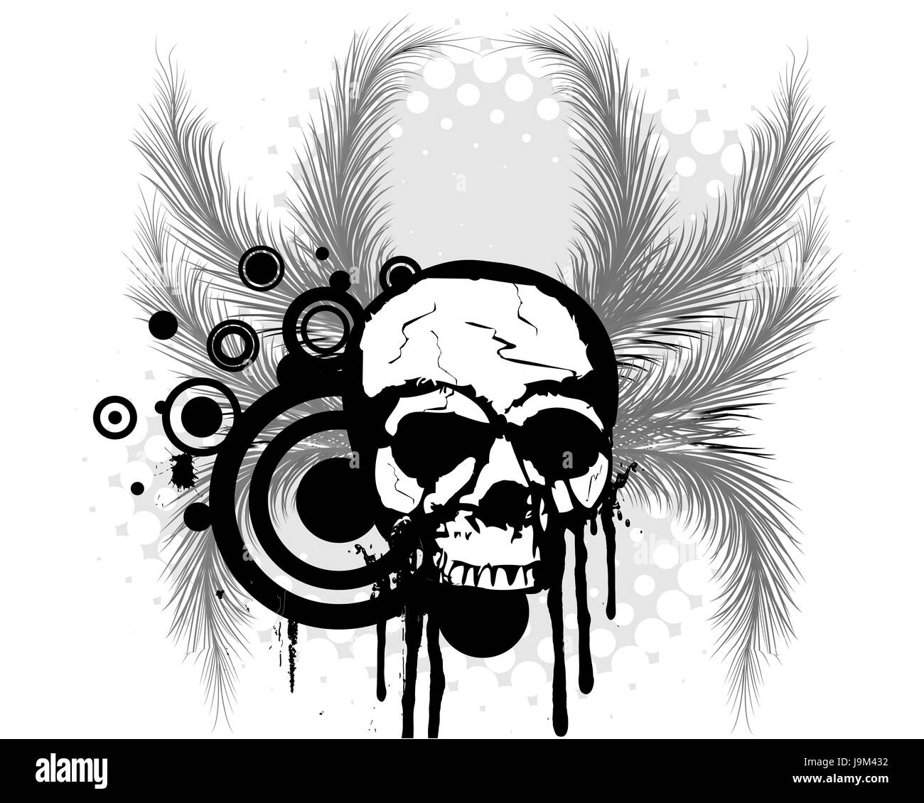 skull, skeleton, retro, penholders, fountain-pen, filler, object, black, Stock Photo
