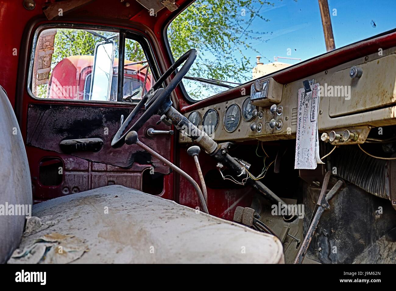 Beautiful Image Of The Interior Of An Old Abandoned Pickup