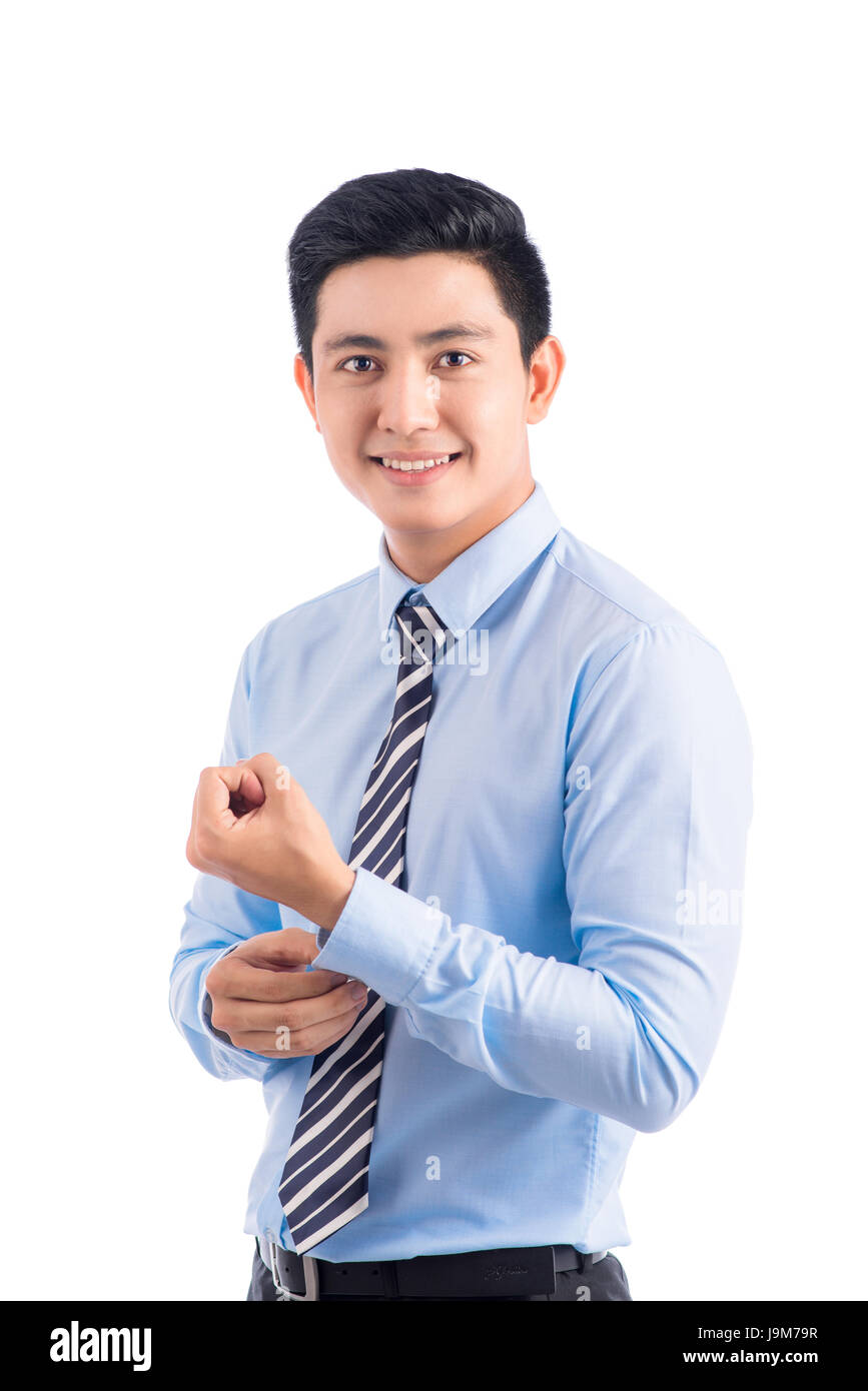 Portrait of young & confident happy smiling asian business man ...