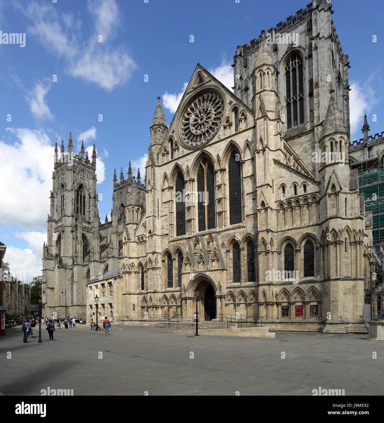 York Minster in the UK, viewed from the front. Stock Photo