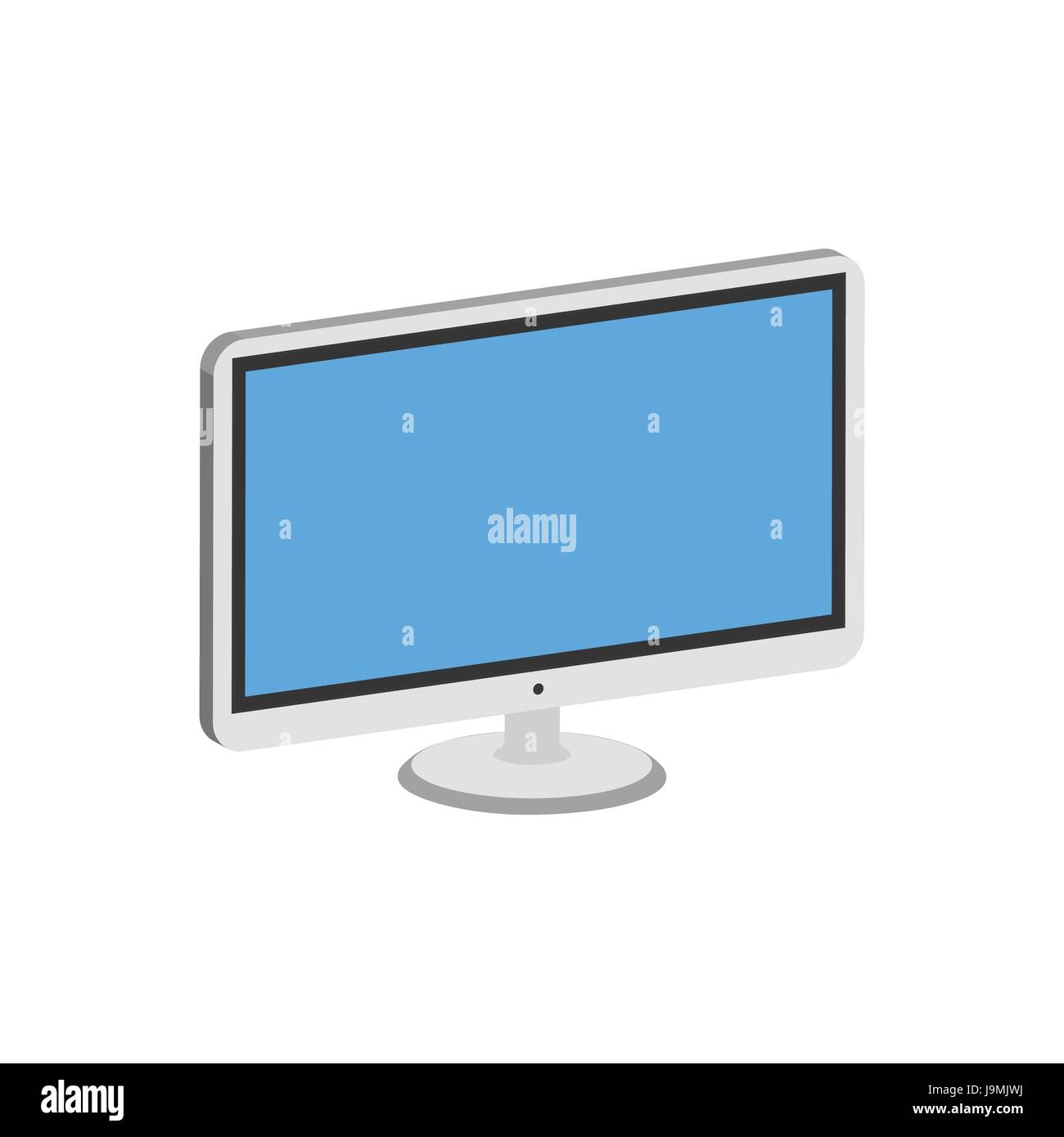 Computer monitor, display symbol. Flat Isometric Icon or Logo. 3D Style ...