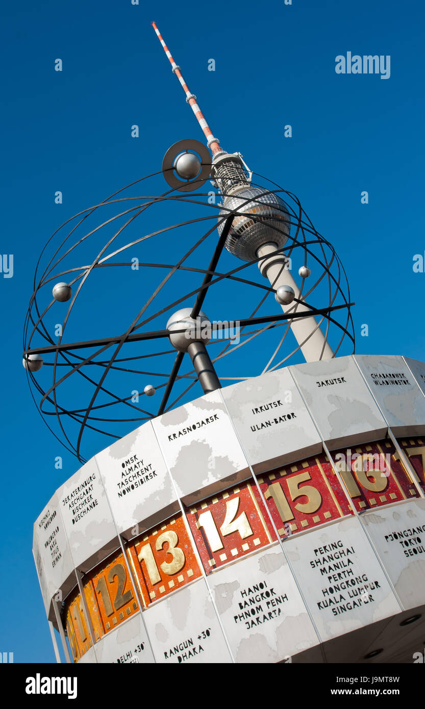 city, town, berlin, television tower, centre, middle, firmament, sky, wish came Stock Photo