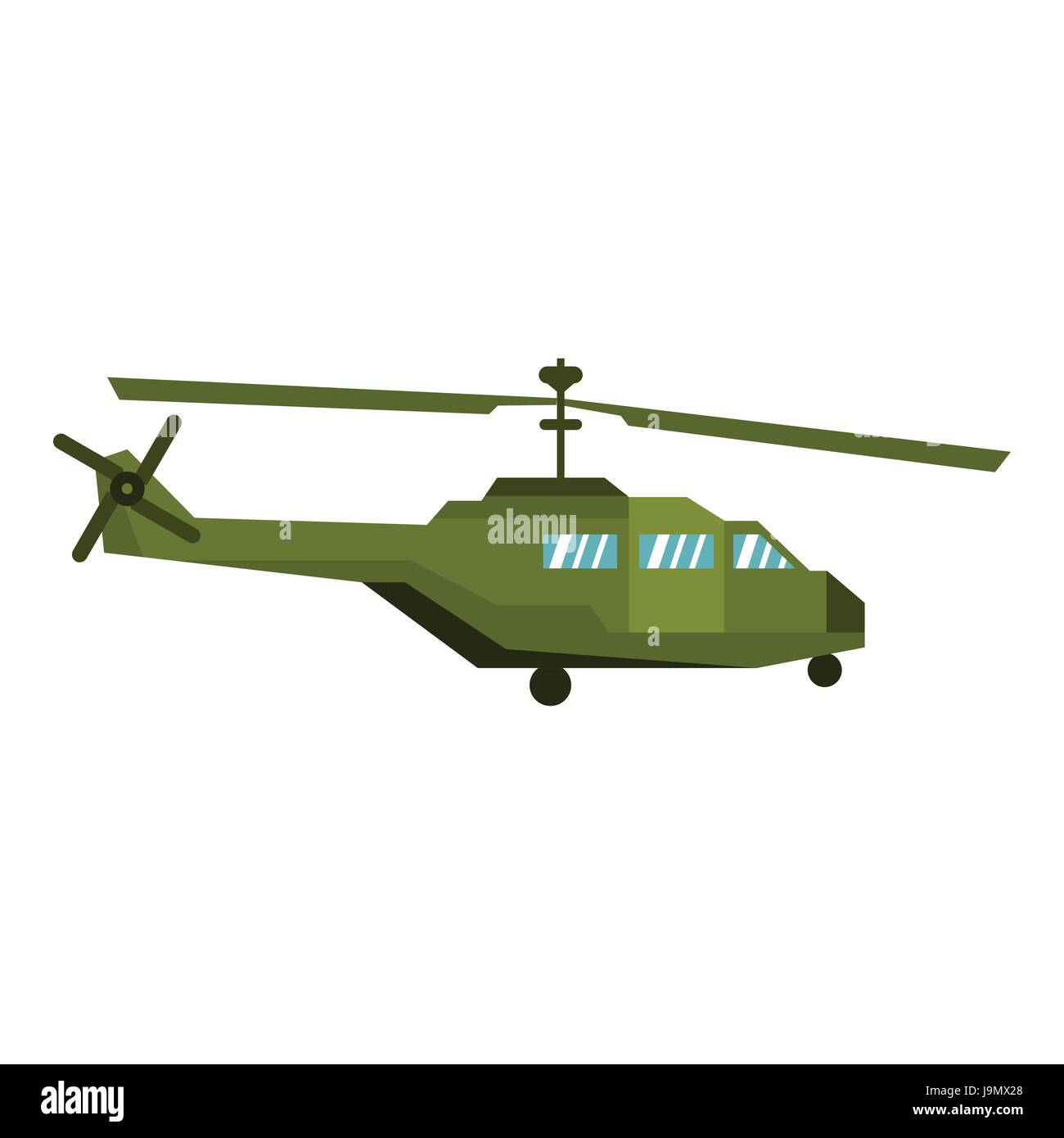 Military helicopter icon, flat style Stock Vector Image & Art - Alamy