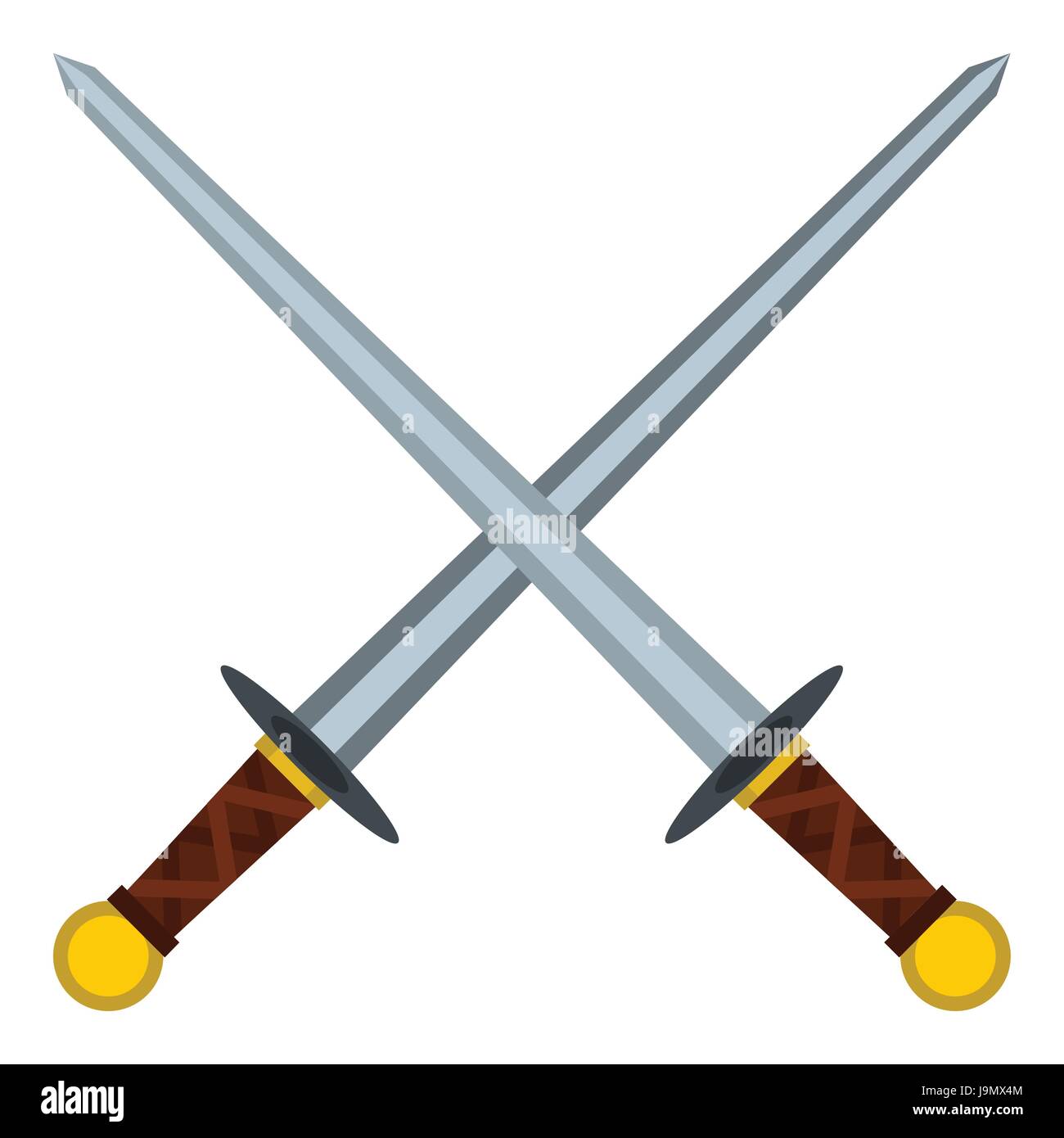 Medieval swords icon, flat style Stock Vector Image & Art - Alamy