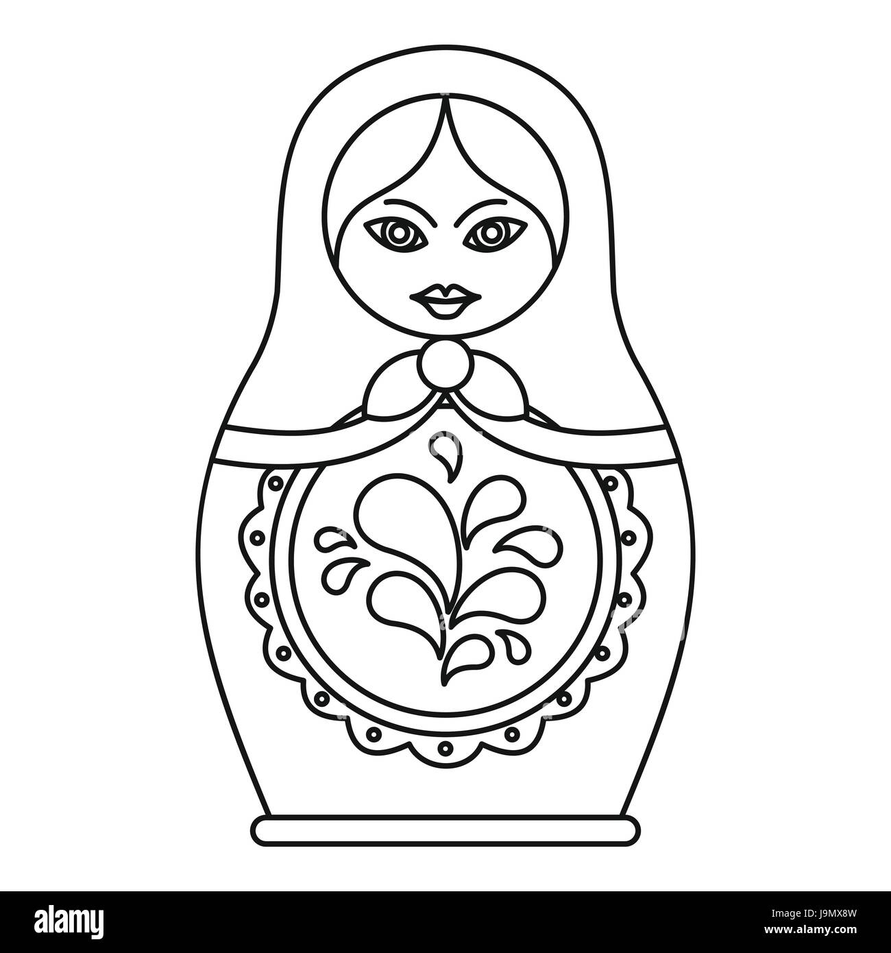 Шаблоны Матрешка Для Рисования