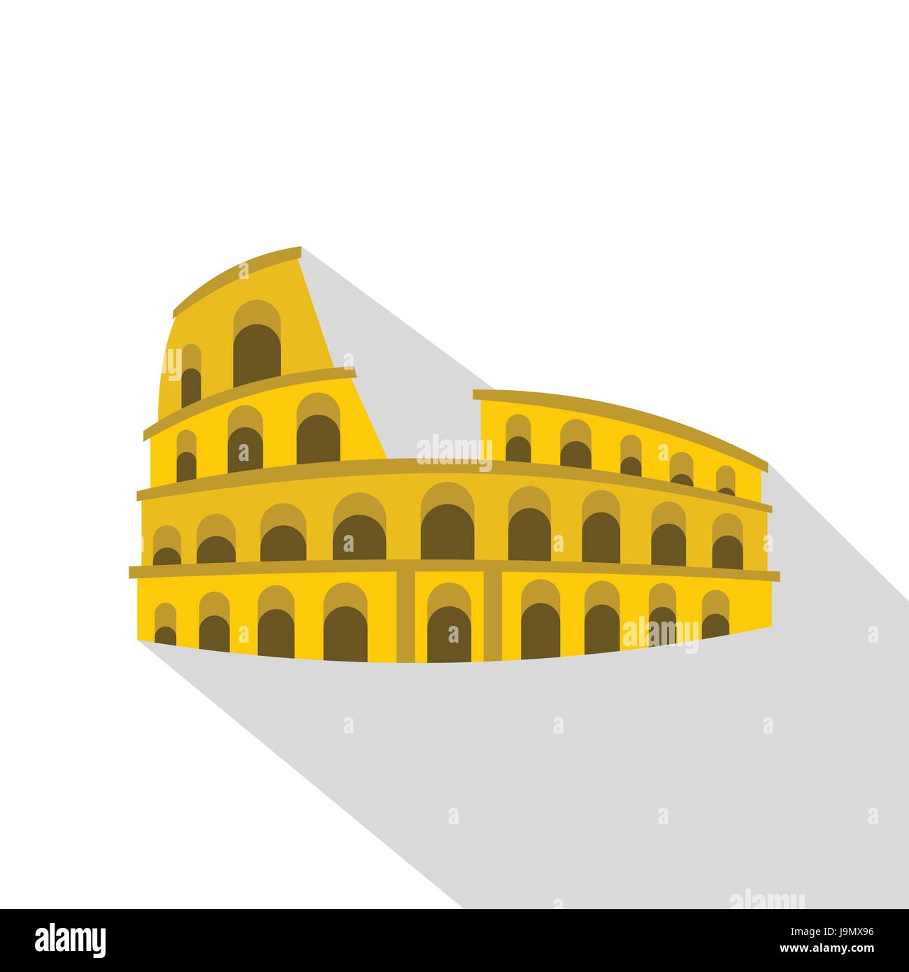 Roman Colosseum icon, flat style Stock Vector Image & Art - Alamy