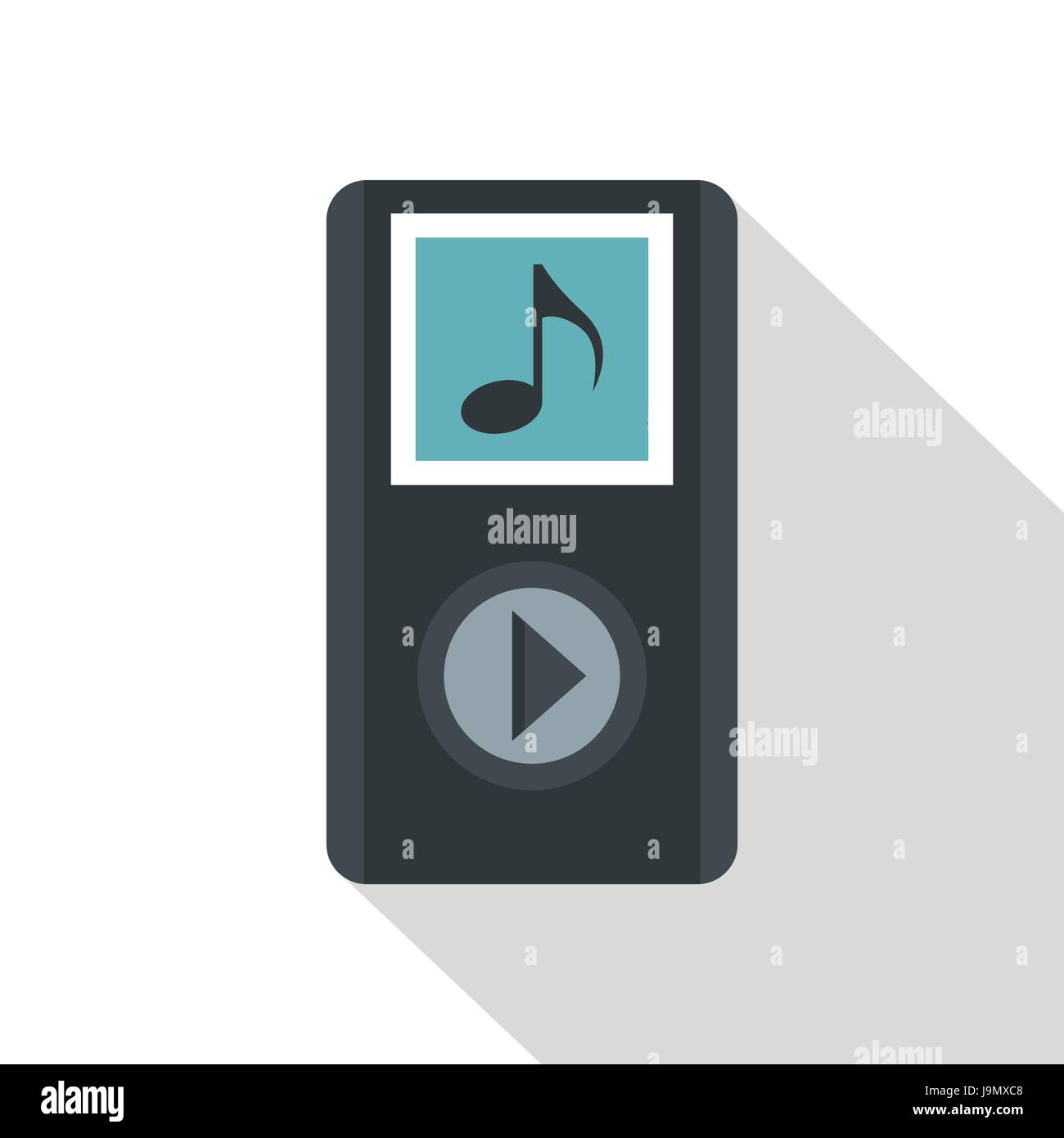 Audio player icon, flat style Stock Vector Image & Art - Alamy
