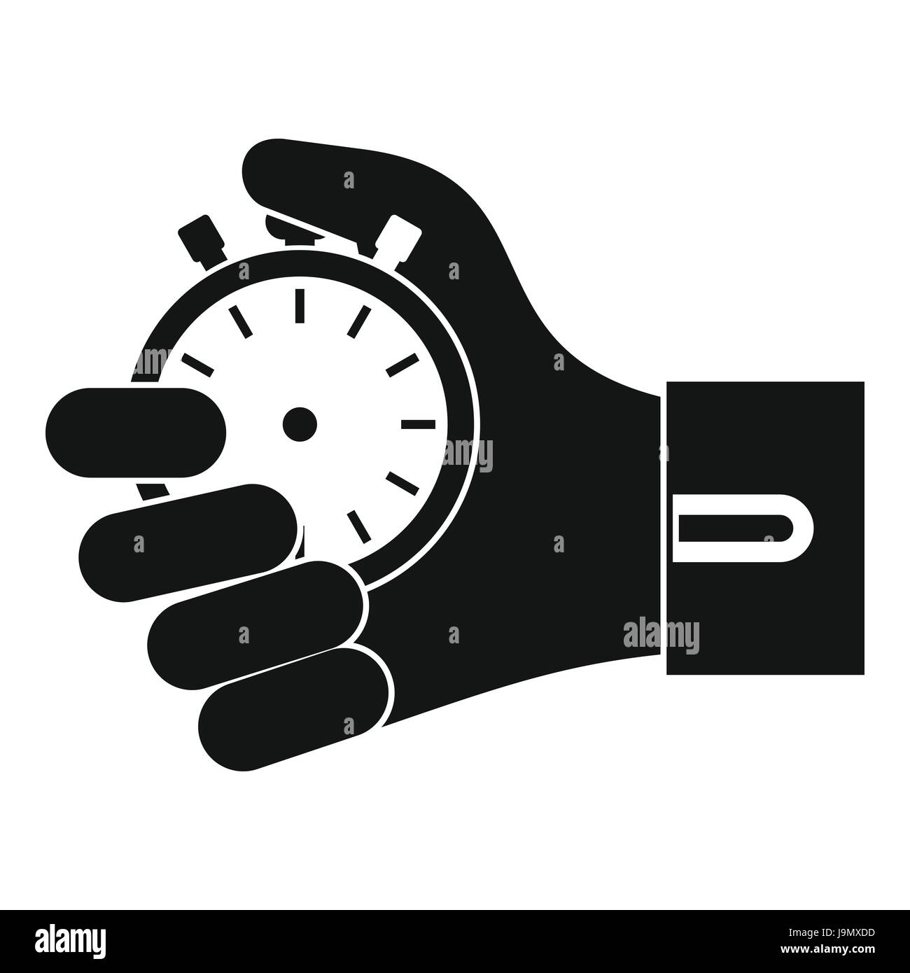 Hand holding stopwatch icon, simple style Stock Vector Image & Art - Alamy