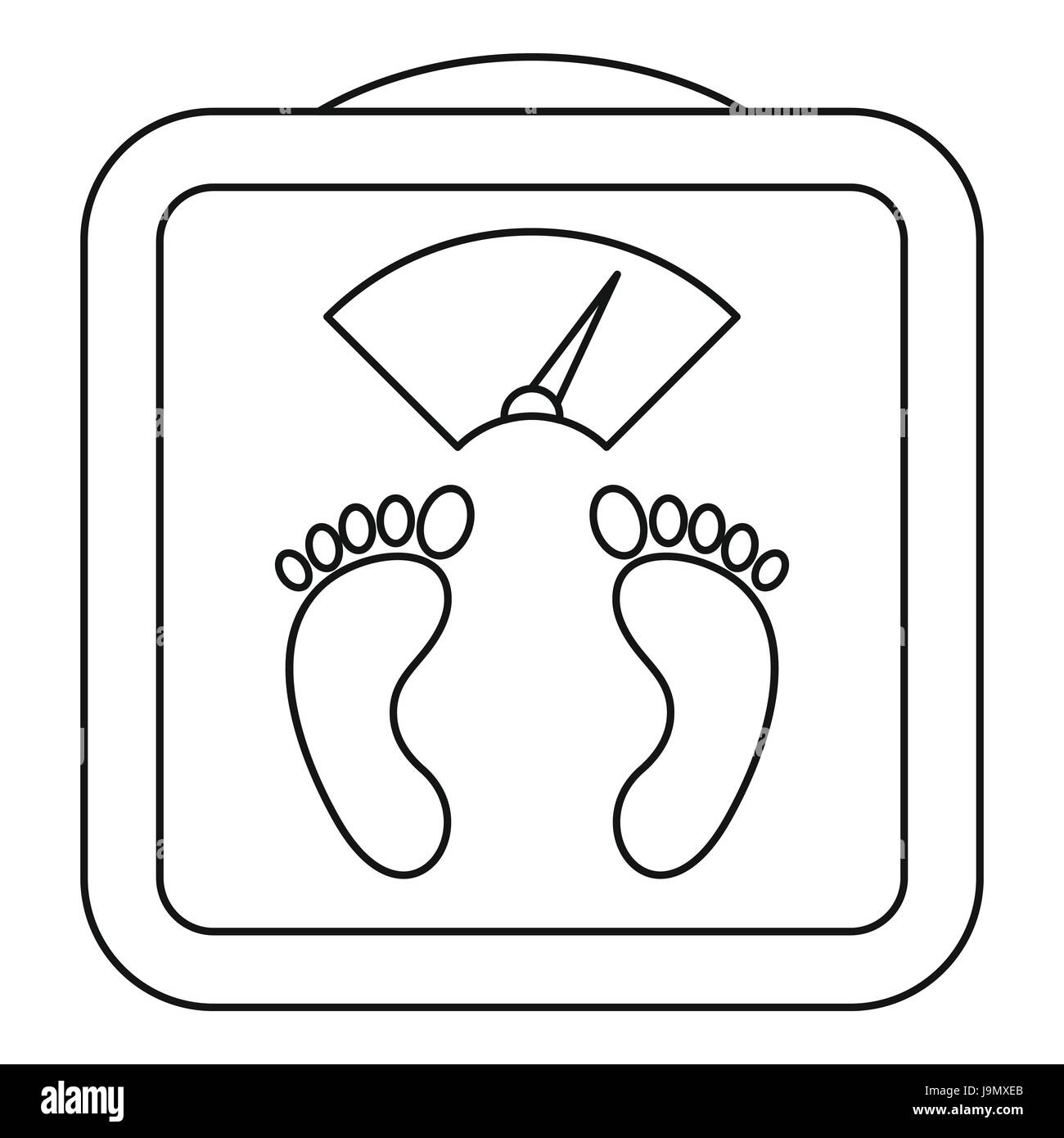 Floor analog scales icon, outline style Stock Vector Image &amp; Art - Alamy