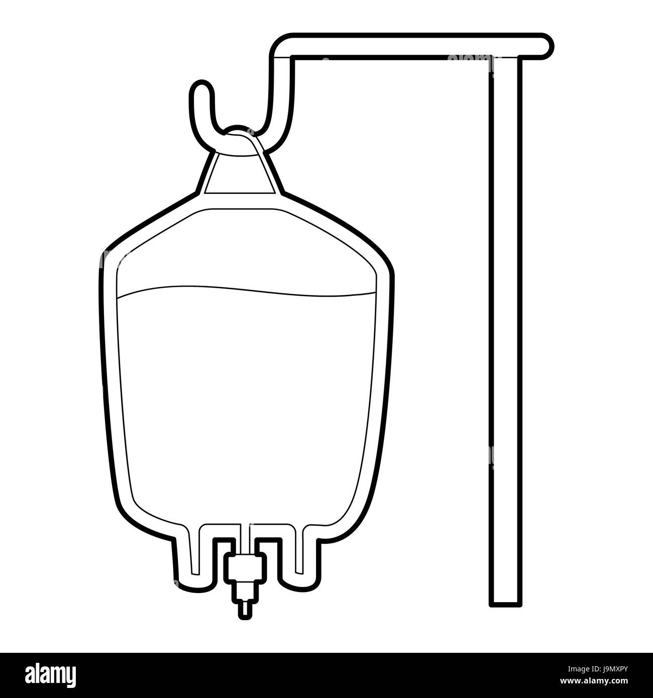 package-for-blood-transfusion-icon-outline-style-stock-vector-image-art-alamy