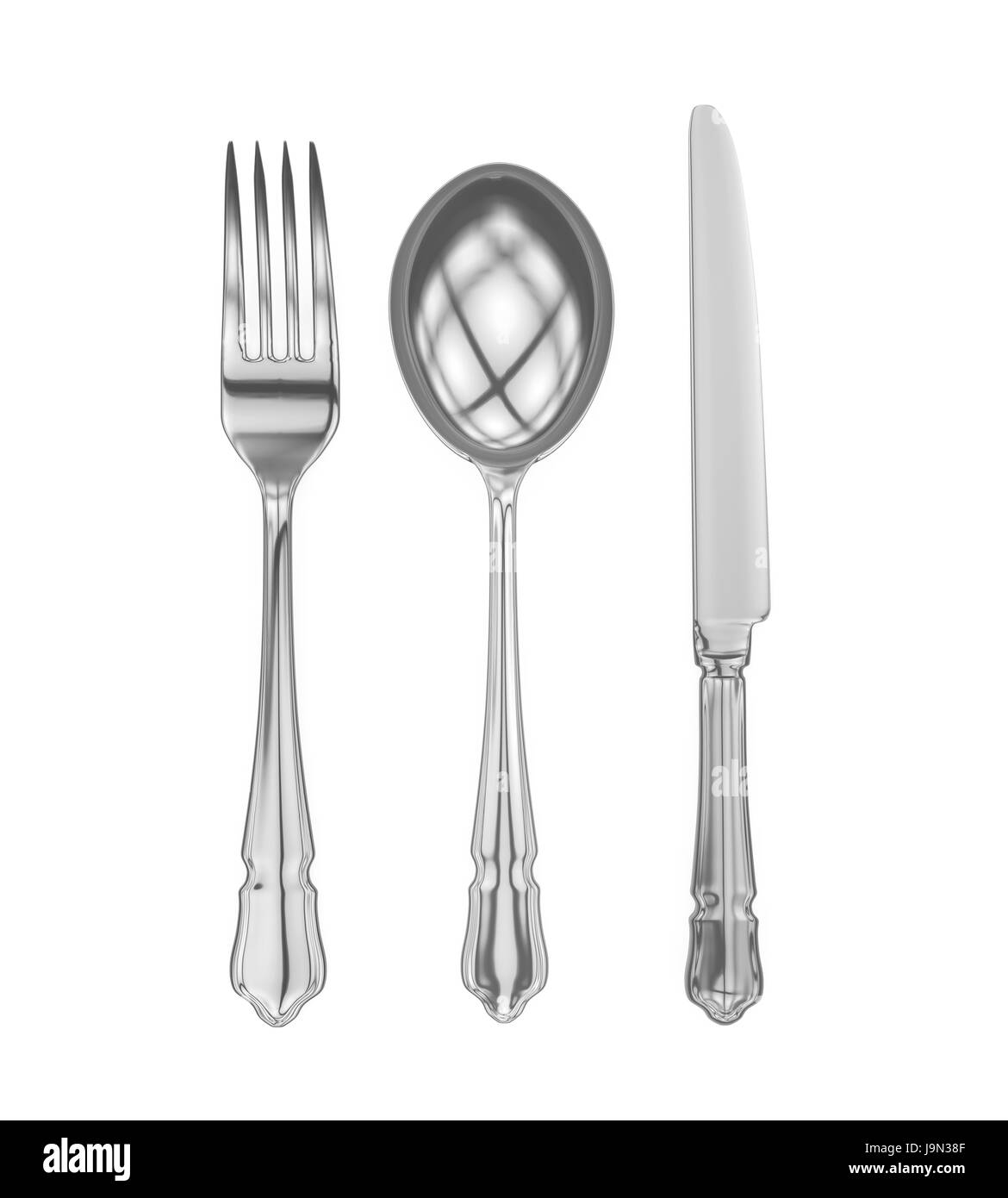 Spoon, Knife, and Fork Isolated Stock Photo Alamy