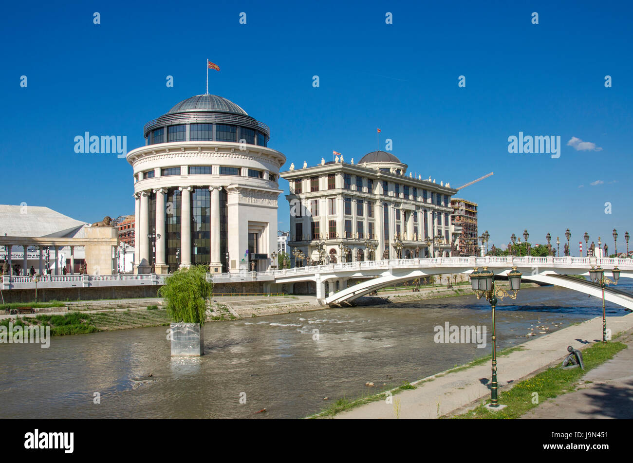 Skopje - Macedonia - Vardar River Stock Photo - Alamy