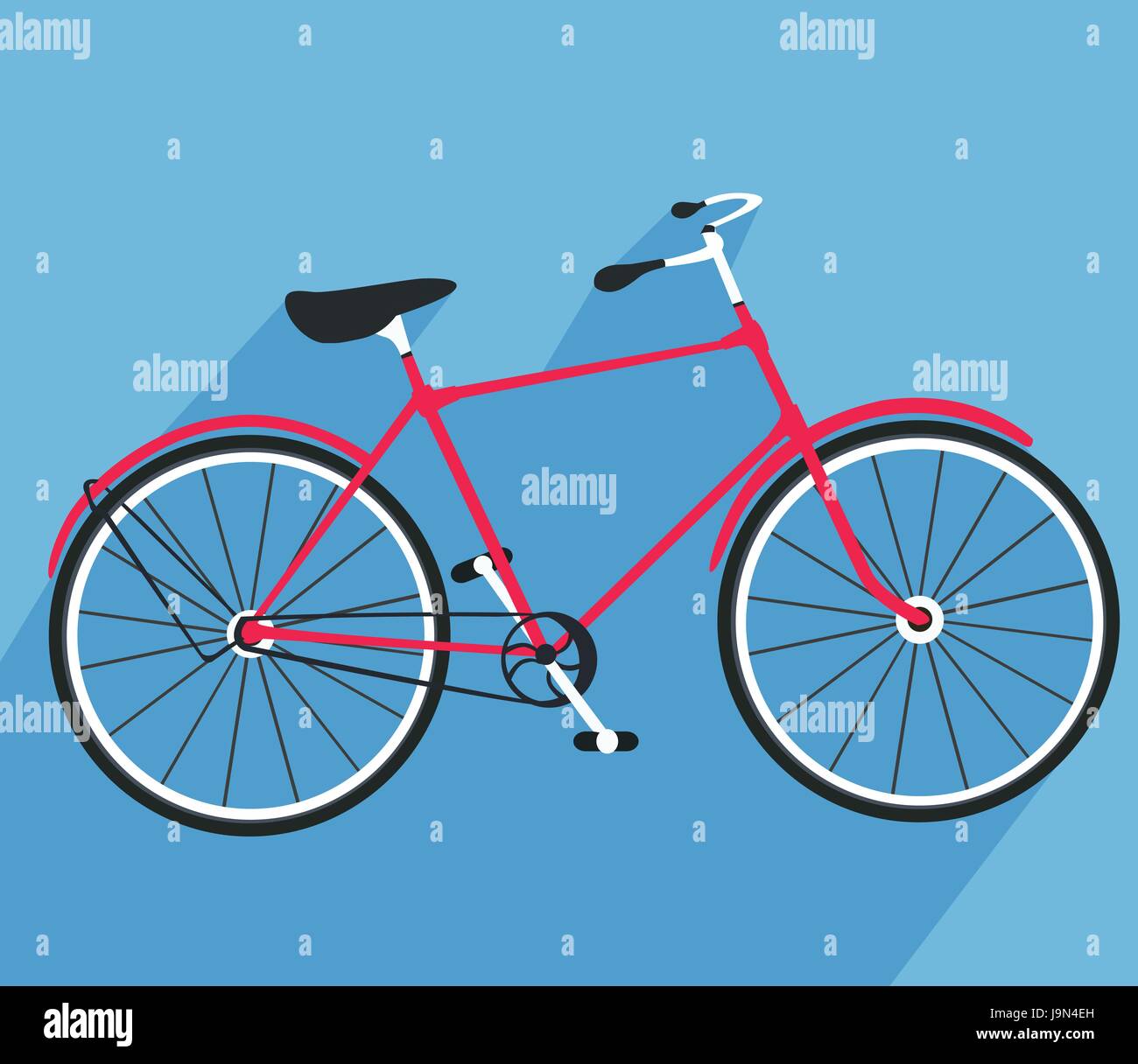 Bicycle made in flat style. Vector bike icon Stock Vector Image & Art ...
