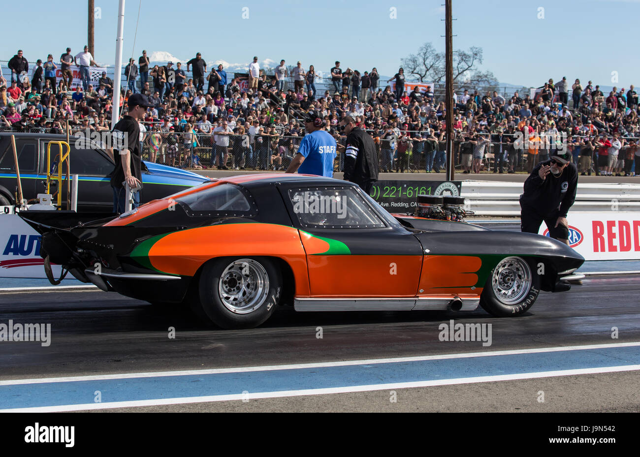 Dragster at the Redding Drag Strip in Northern California Stock Photo Alamy