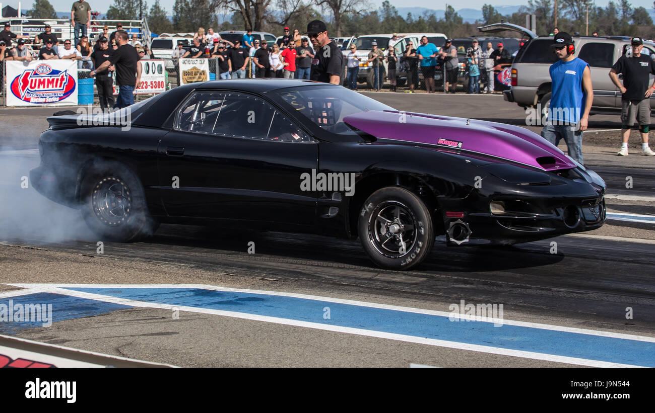 Dragster at the Redding Drag Strip in Northern California Stock Photo