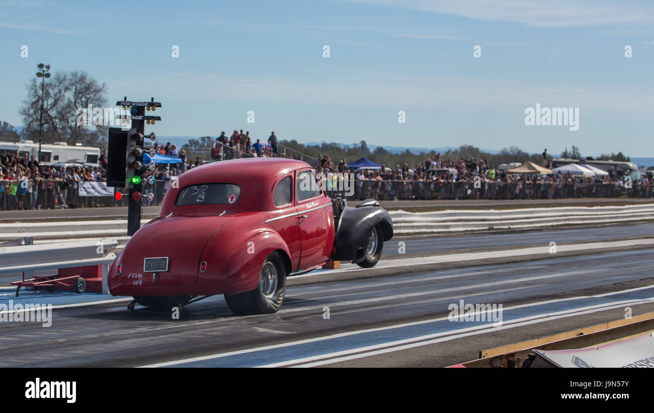 Dragster at the Redding Drag Strip in Northern California Stock Photo